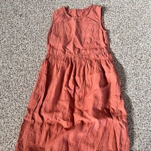 100% linen smock dress